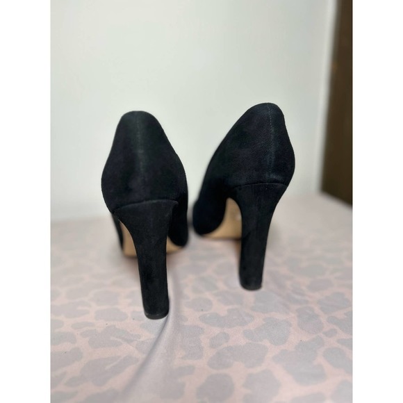 Saks Fifth Avenue Black Suede Heels - Picture 4 of 5